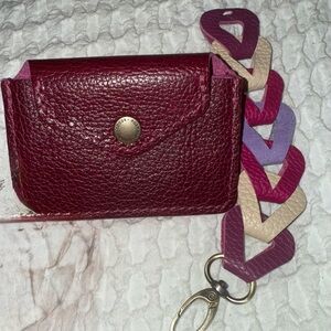 Orchid Portland Leather Goods Wallet with Maker Made Key Chain